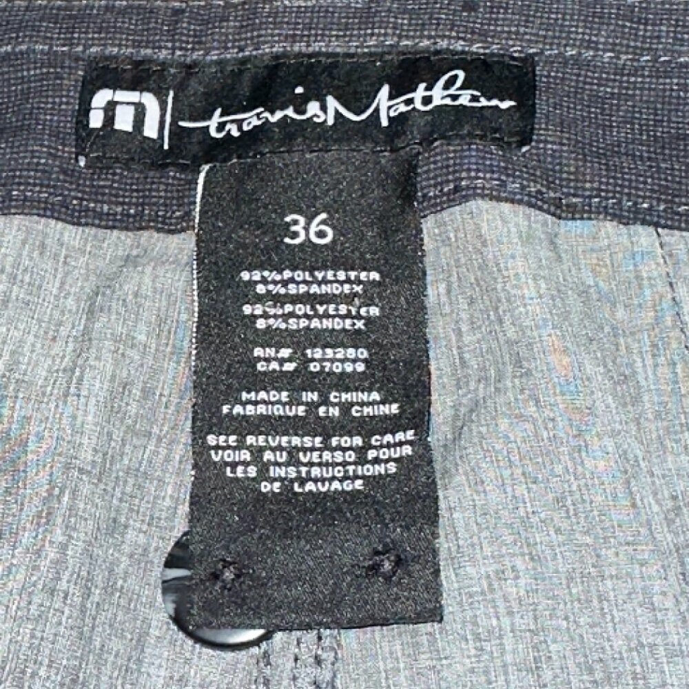Travis Mathew‎ Charcoal Grey Black Dot Golf Performance Chino Shorts Size 36 - Picture 5 of 6